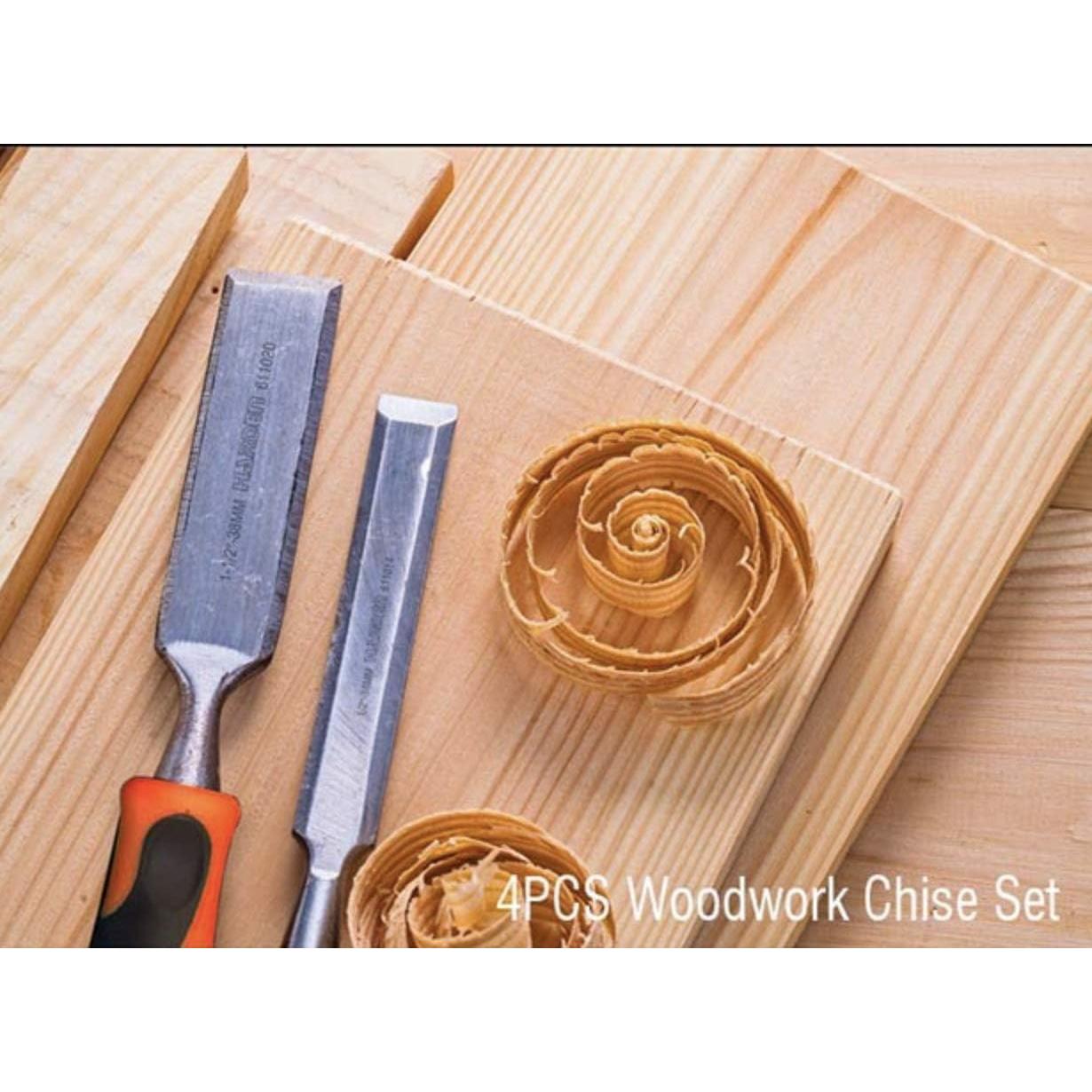 Juego de Cinceles de Madera Edward Tools 4 Piezas 0,64-2,54 cm