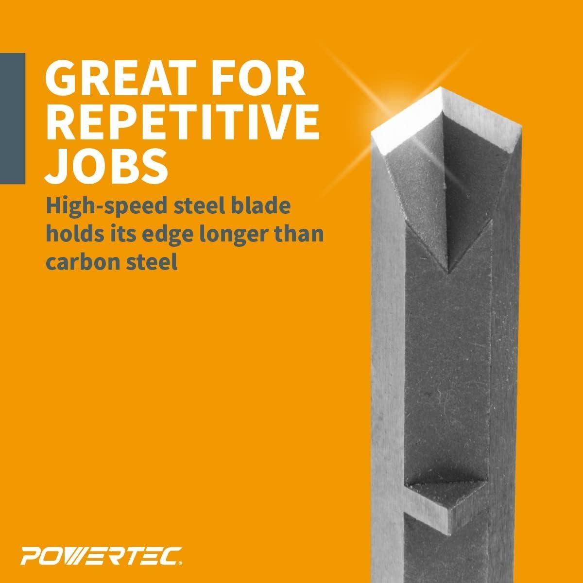 Cincel de Esquina POWERTEC 3/8" HSS para Carpintería