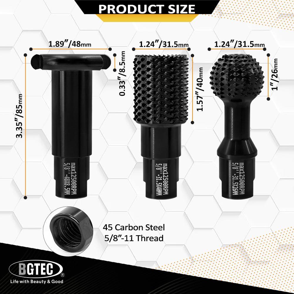 BGTEC Herramientas de Tallado de Madera 3pcs Accesorios