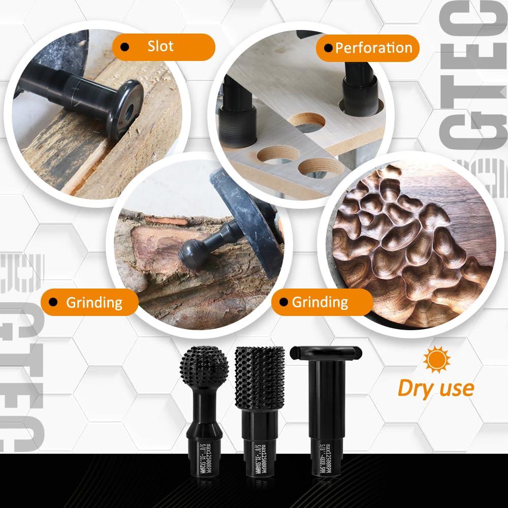 BGTEC Herramientas de Tallado de Madera 3pcs Accesorios