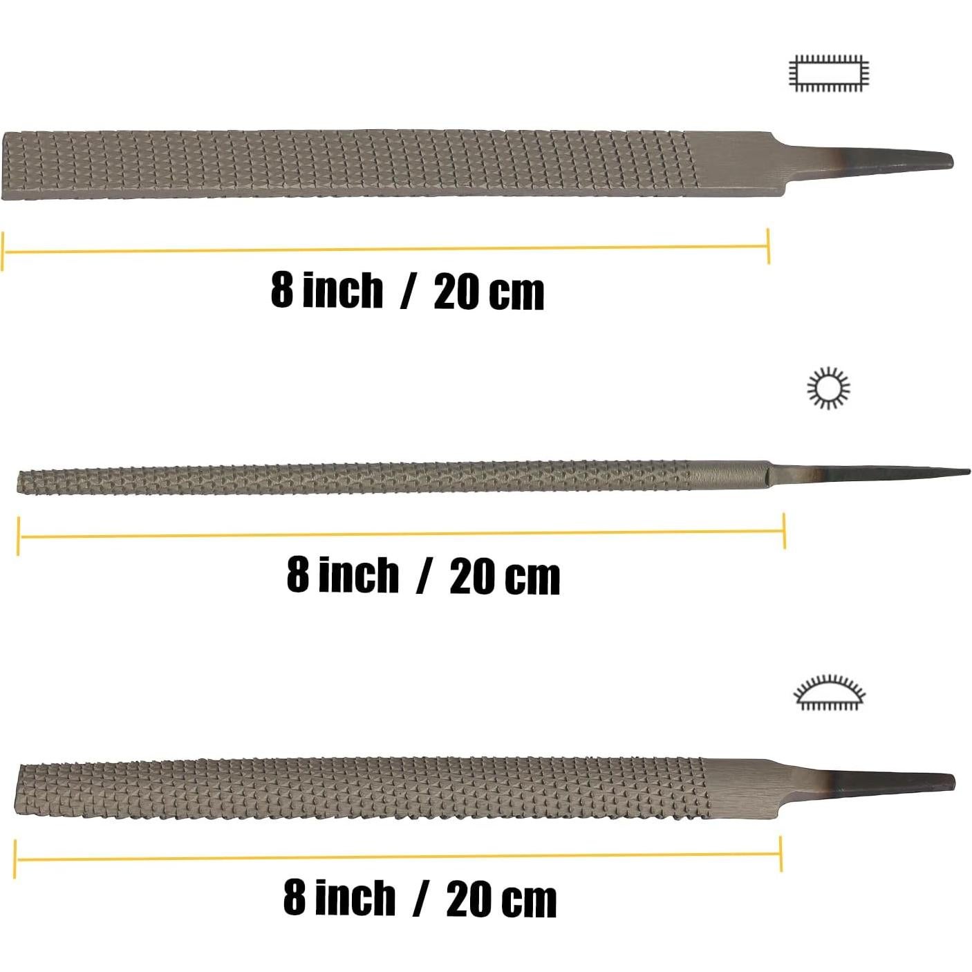 Juego de limas de madera TARIST 3 piezas para afilar