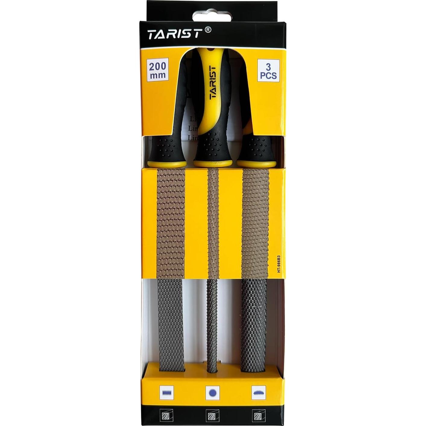 Juego de limas de madera TARIST 3 piezas para afilar