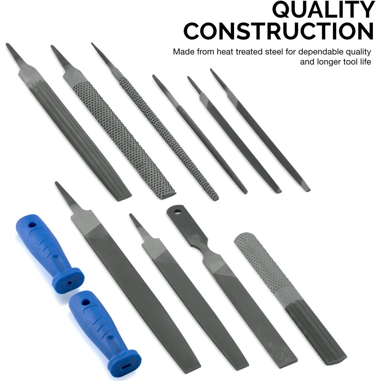 Juego de Lima y Raspador NEIKO 12 Piezas Acero al Carbono