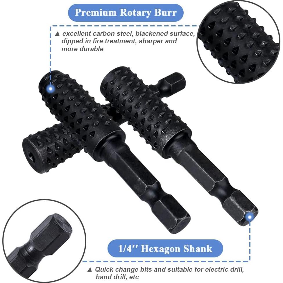 Juego de Fresas Rotativas Mesee 10 Piezas 1/4" Vástago Hexagonal