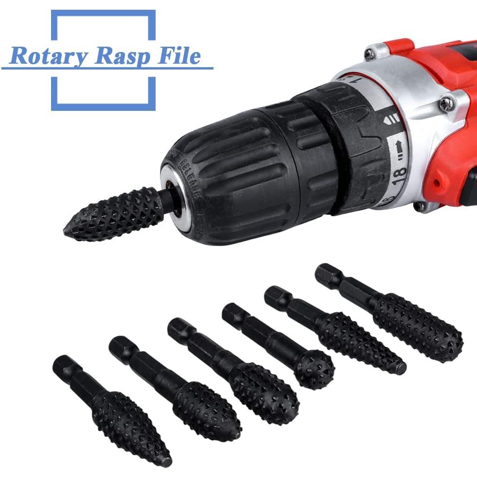 Juego de Fresas Rotativas Mesee 10 Piezas 1/4" Vástago Hexagonal