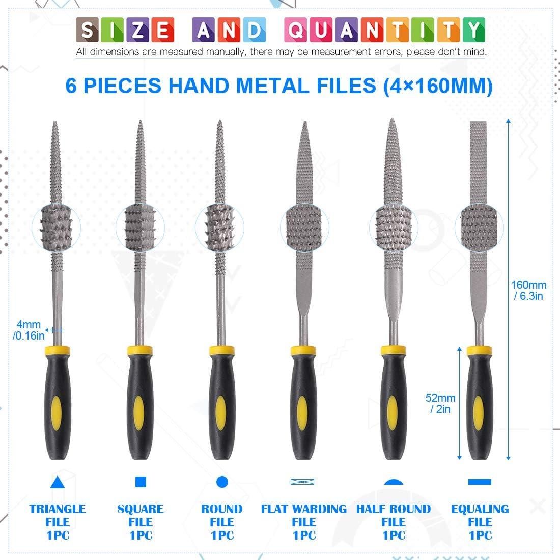 Juego de Raspas de Madera Glarks 12 Piezas con Cepillo