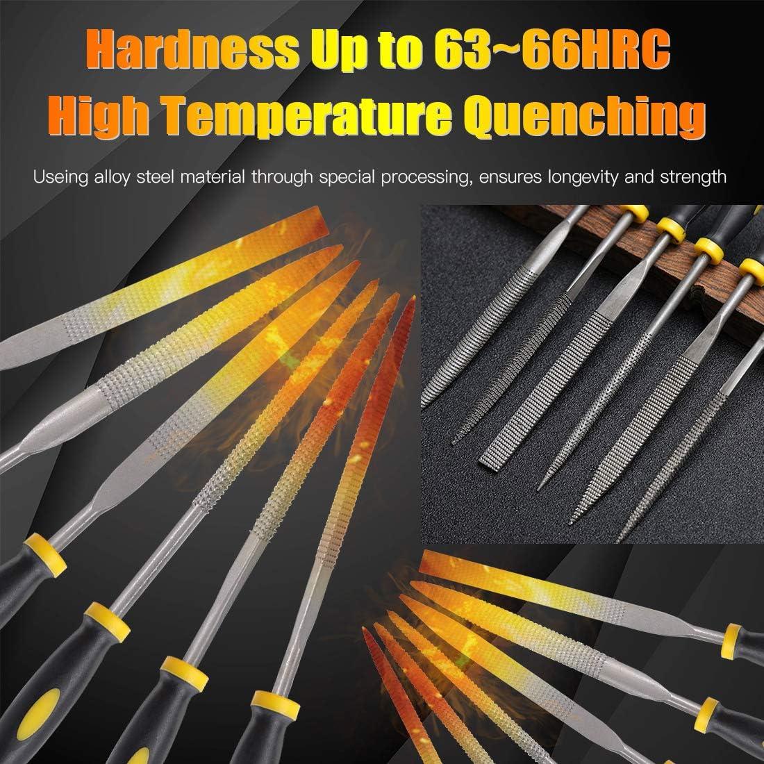 Juego de Raspas de Madera Glarks 12 Piezas con Cepillo