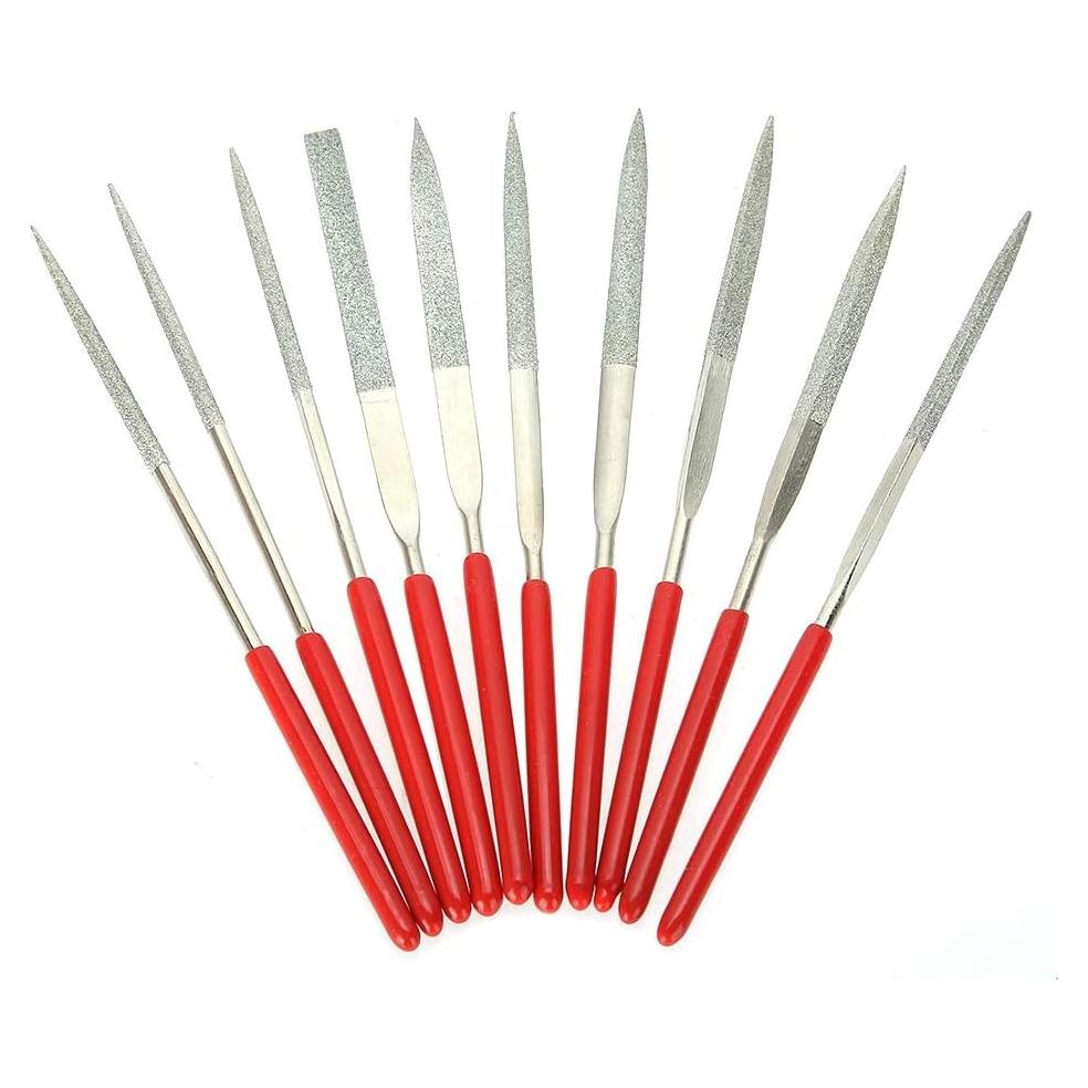 Juego de 10 Archivos de Aguja Salmue - Acero Premium 140x3mm