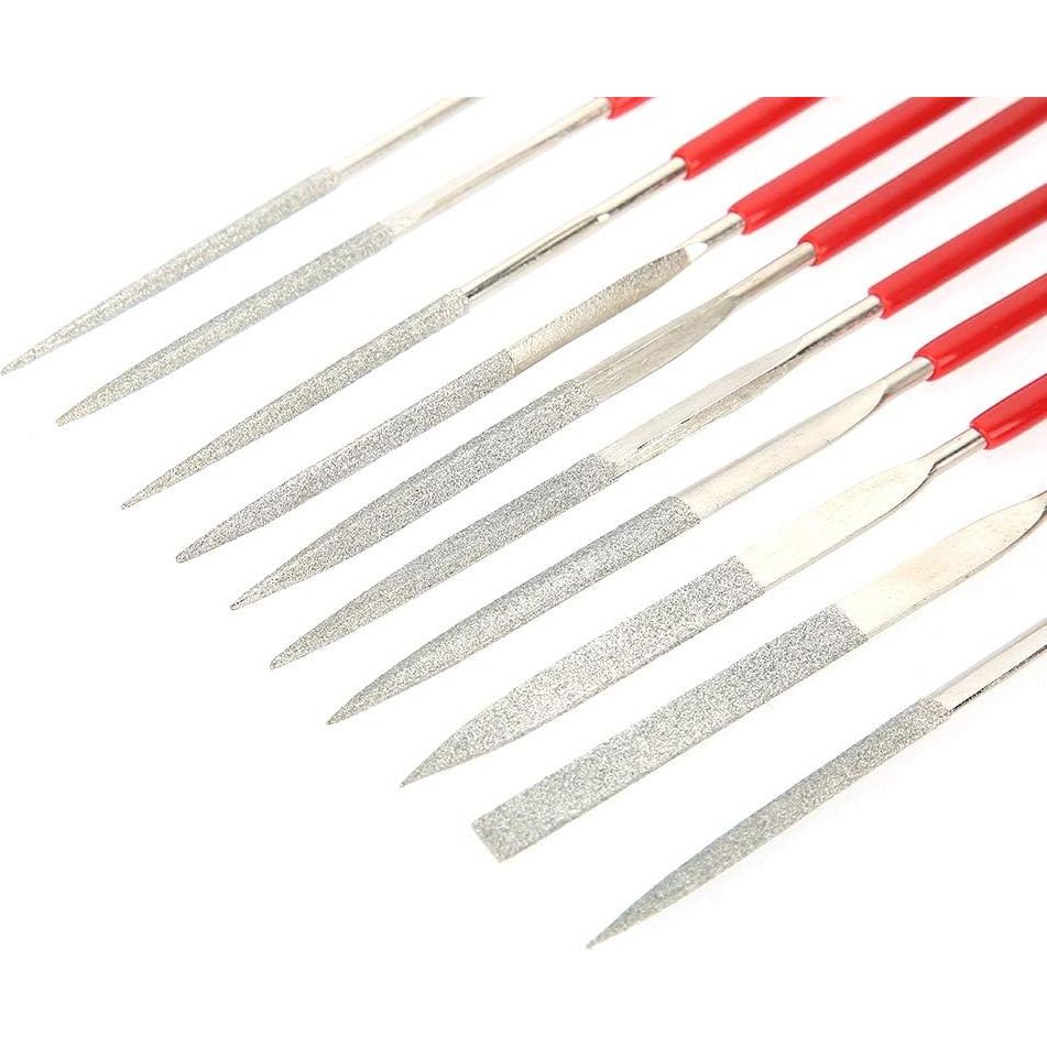 Juego de 10 Archivos de Aguja Salmue - Acero Premium 140x3mm