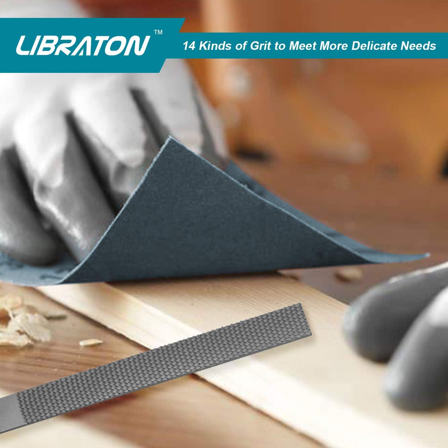 Juego de Raspas de Madera LIBRATON 3PCs con Papeles de Lija