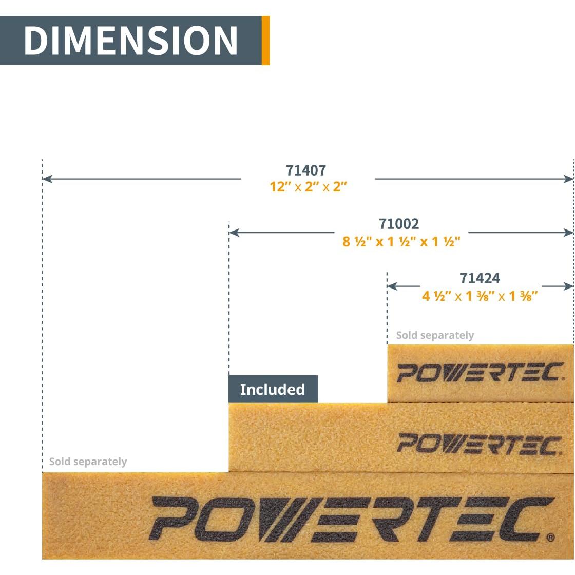 POWERTEC Barra de Limpieza Abrasiva 21x3.8 cm - Herramientas