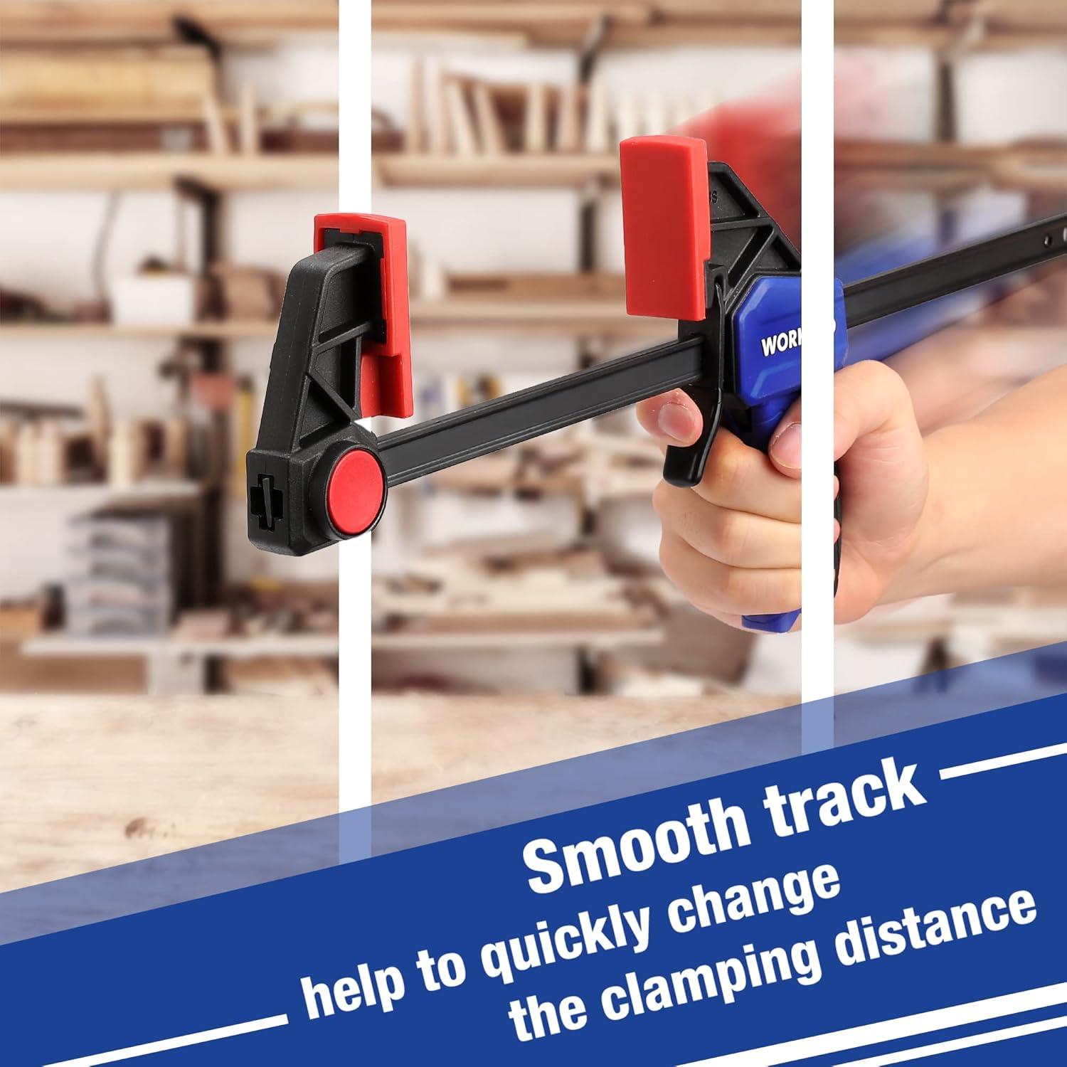 Garras de Bar WORKPRO 6" y 12" Nylon Reforzado Azul