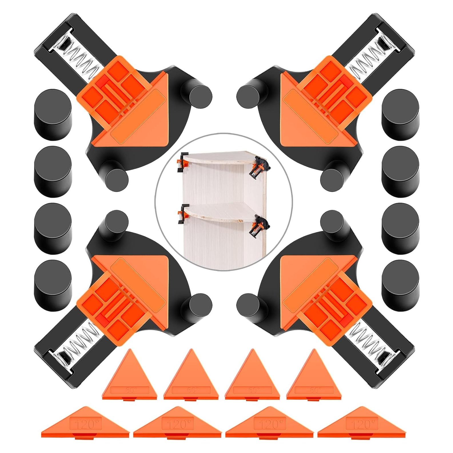 Juego de 4 abrazaderas de esquina NAYE 60/90/120 grados