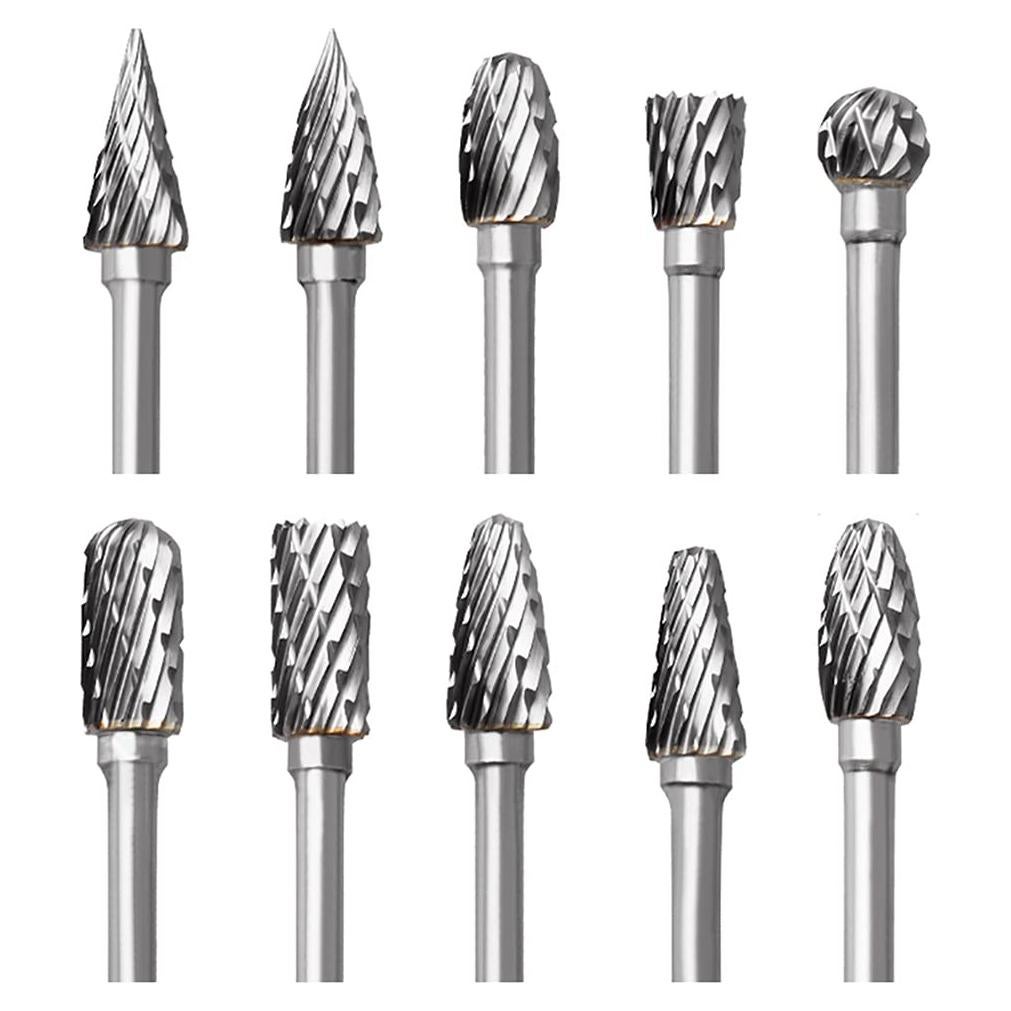 Juego de Fresas Rotativas FOTYBEI 10PCS Carburo Tungsteno