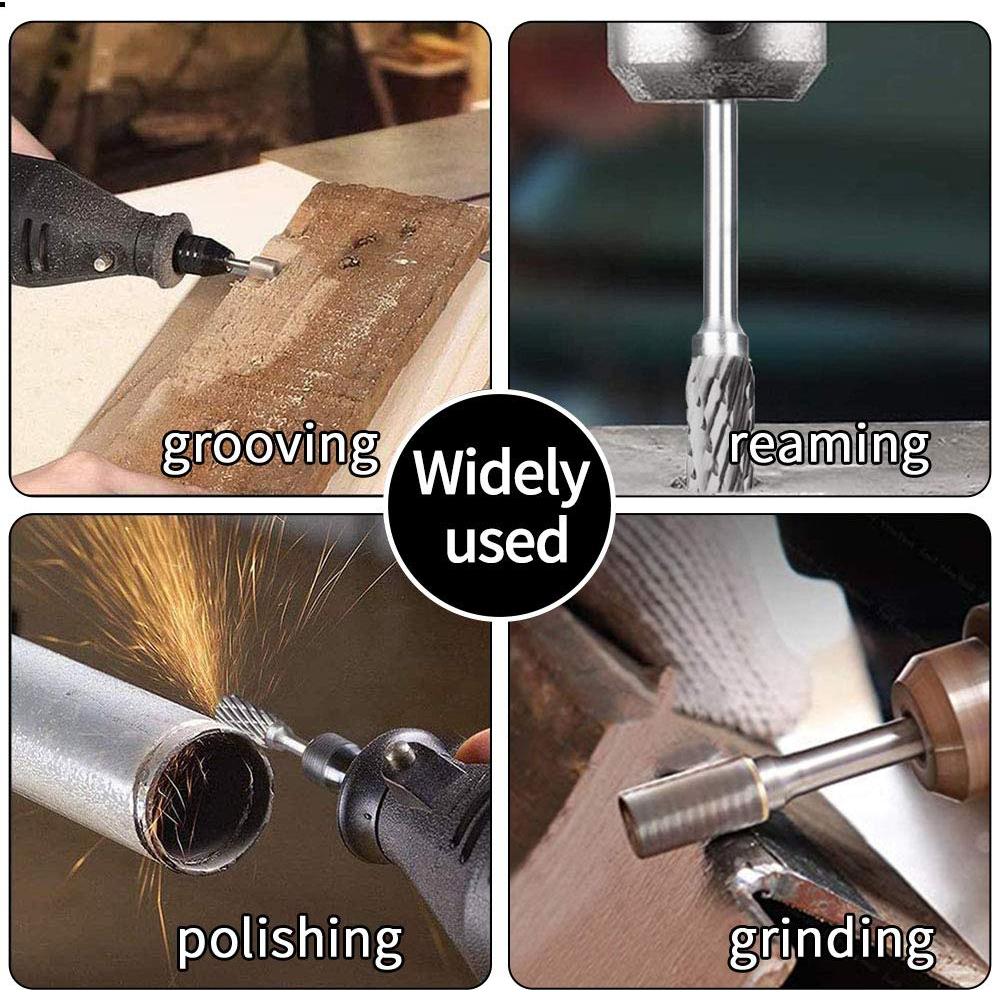 Juego de Fresas Rotativas FOTYBEI 10PCS Carburo Tungsteno