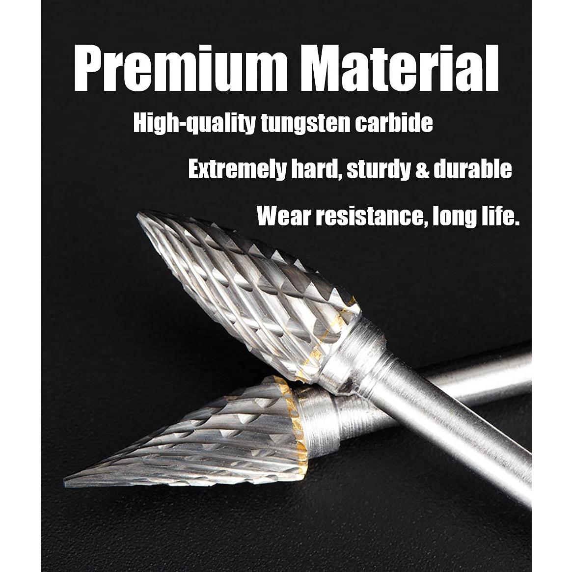 Juego de Fresas Rotativas FOTYBEI 10PCS Carburo Tungsteno