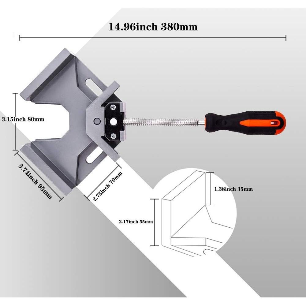 4 Piezas Abrazadera de Esquina WYQYQ 90 Grados Ajustable