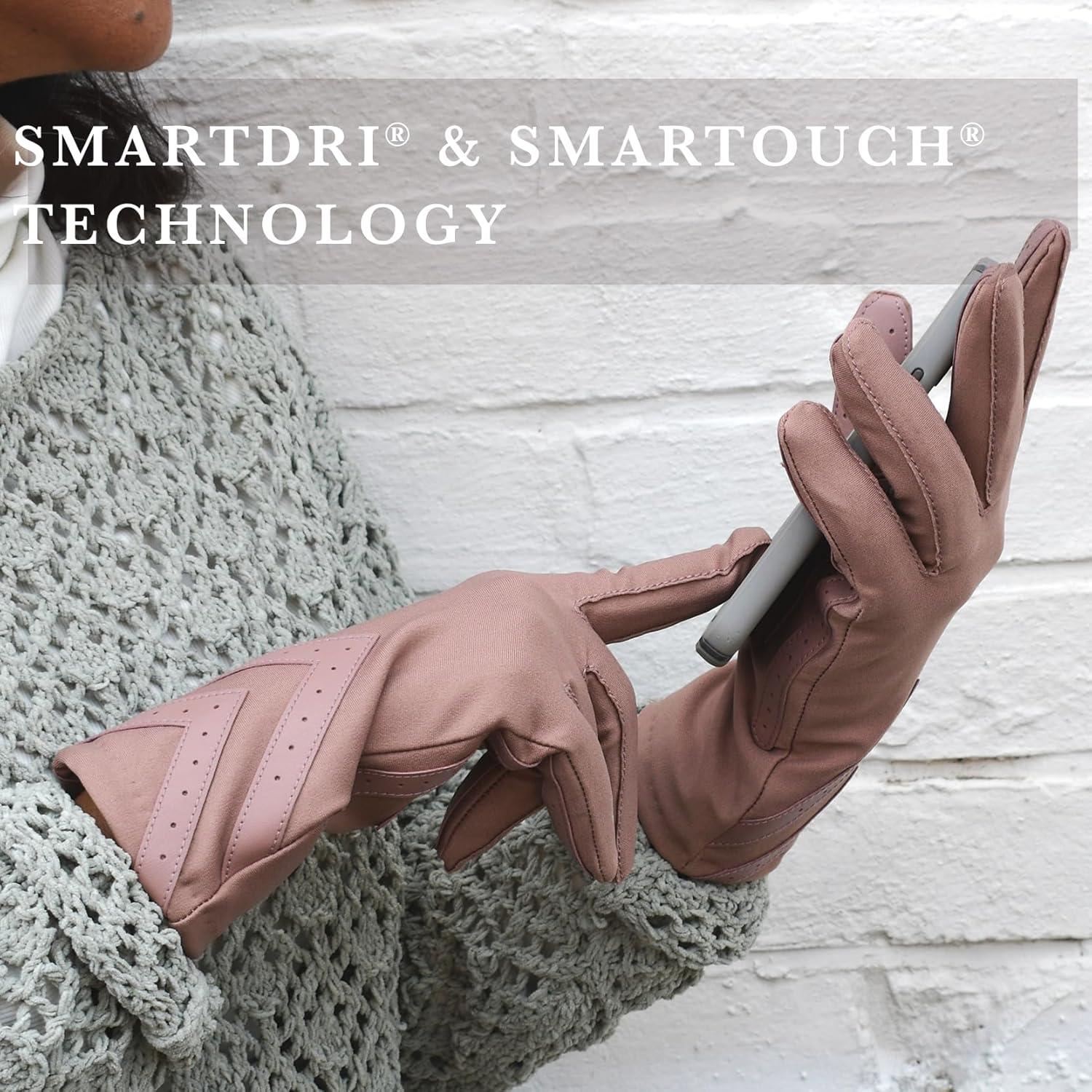 Guantes Isotoner para Mujeres con Forro Polar y SmarTouch