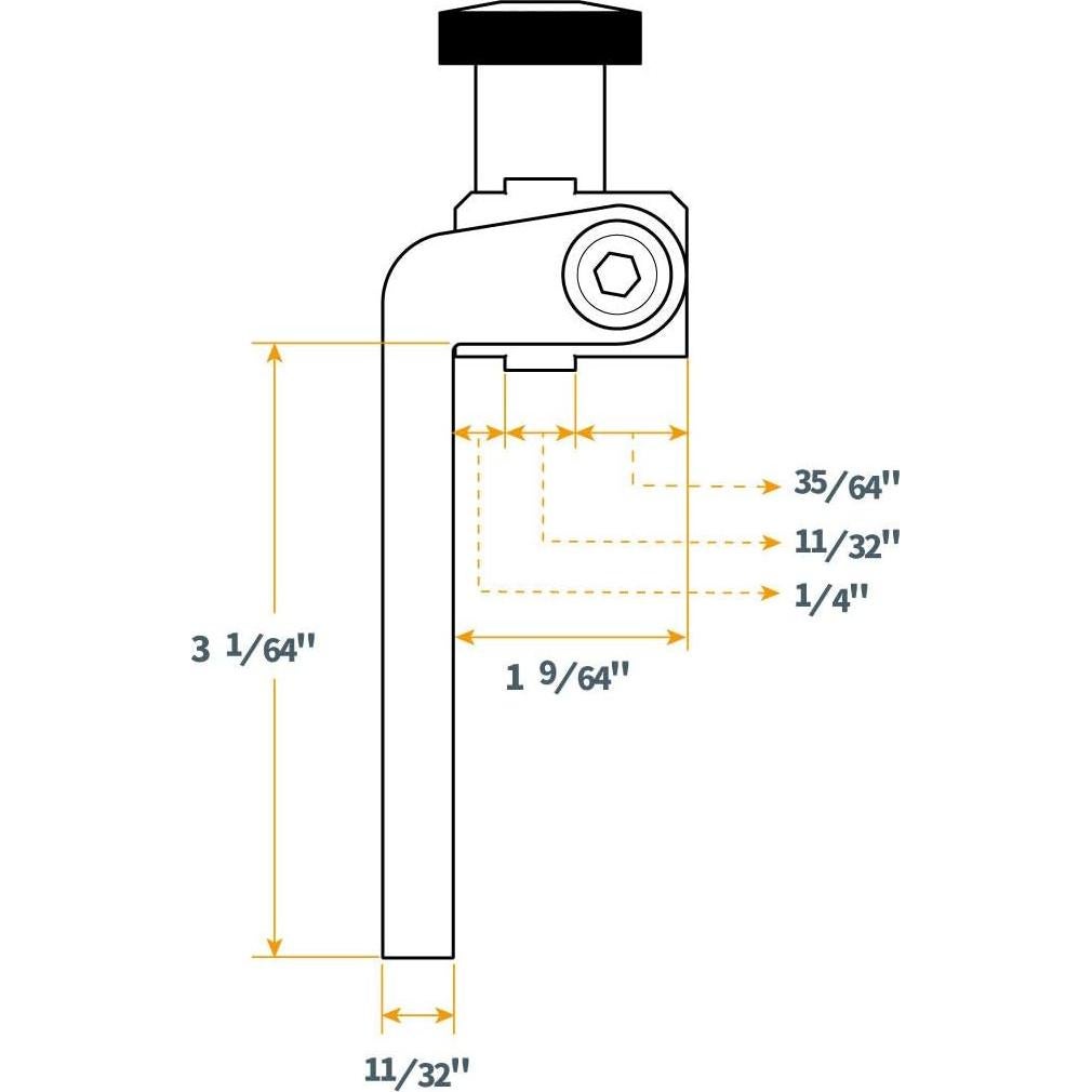 Parada de Valla Plegable POWERTEC 3" para Carpintería