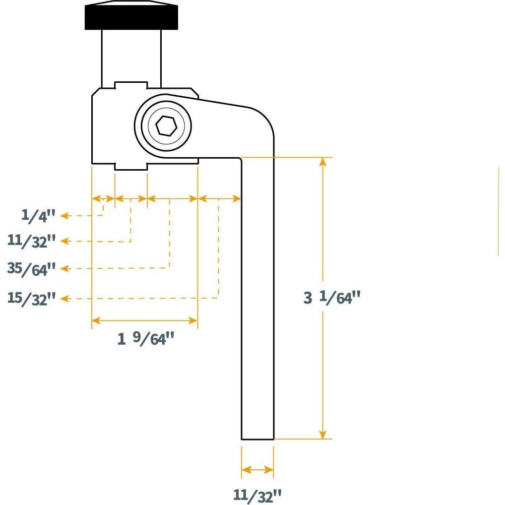 Parada de Valla Plegable POWERTEC 3" para Carpintería