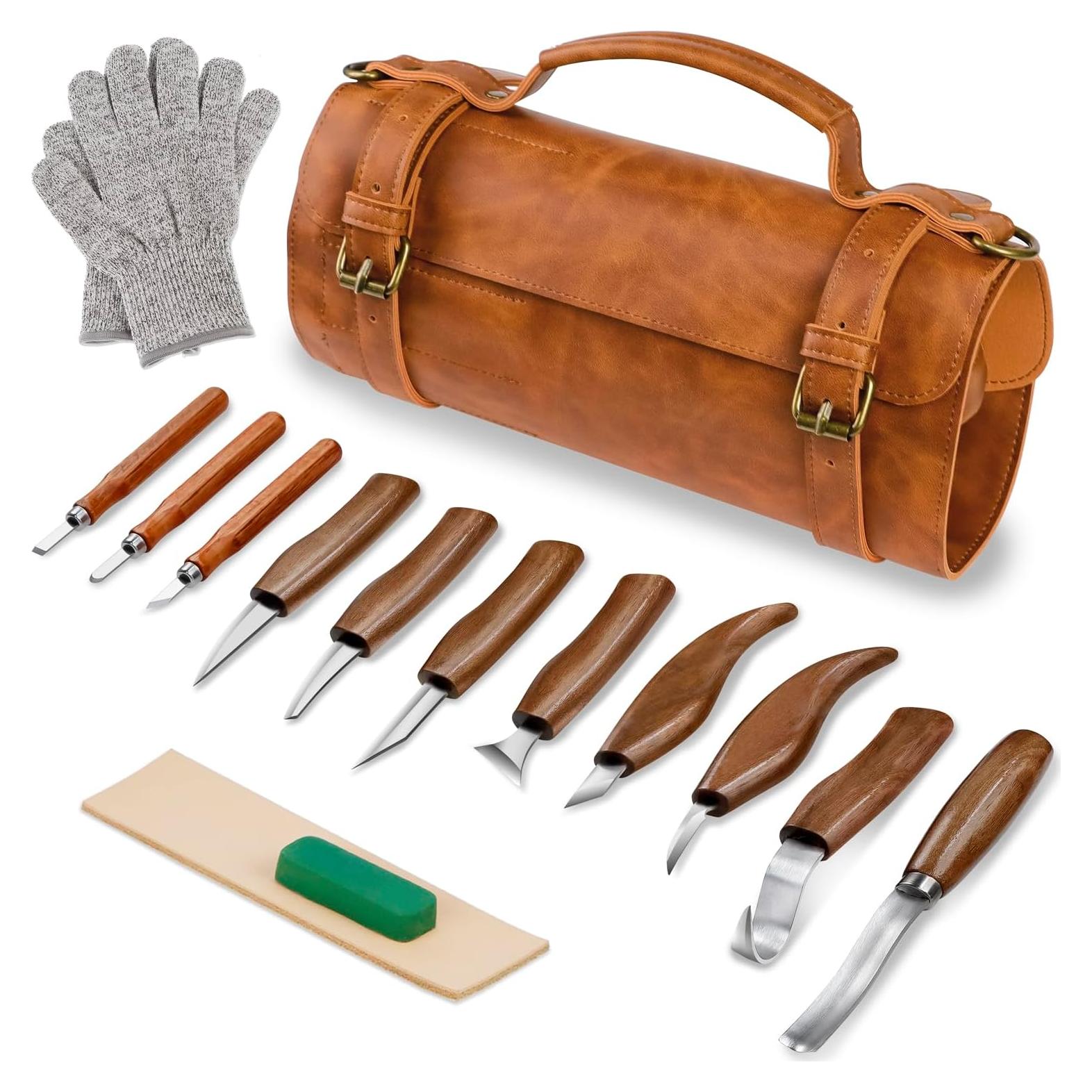 Kit de Tallado en Madera Tekchic Deluxe 15 Herramientas