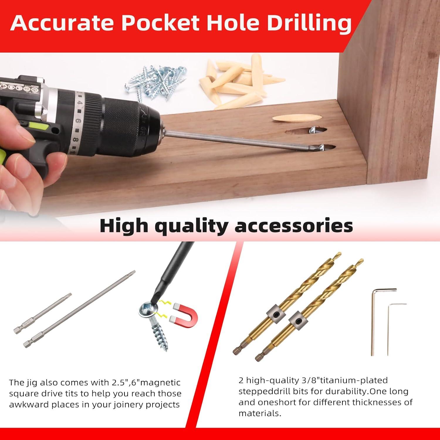 Kit de plantilla de agujero de bolsillo GOINGMAKE 3 agujeros