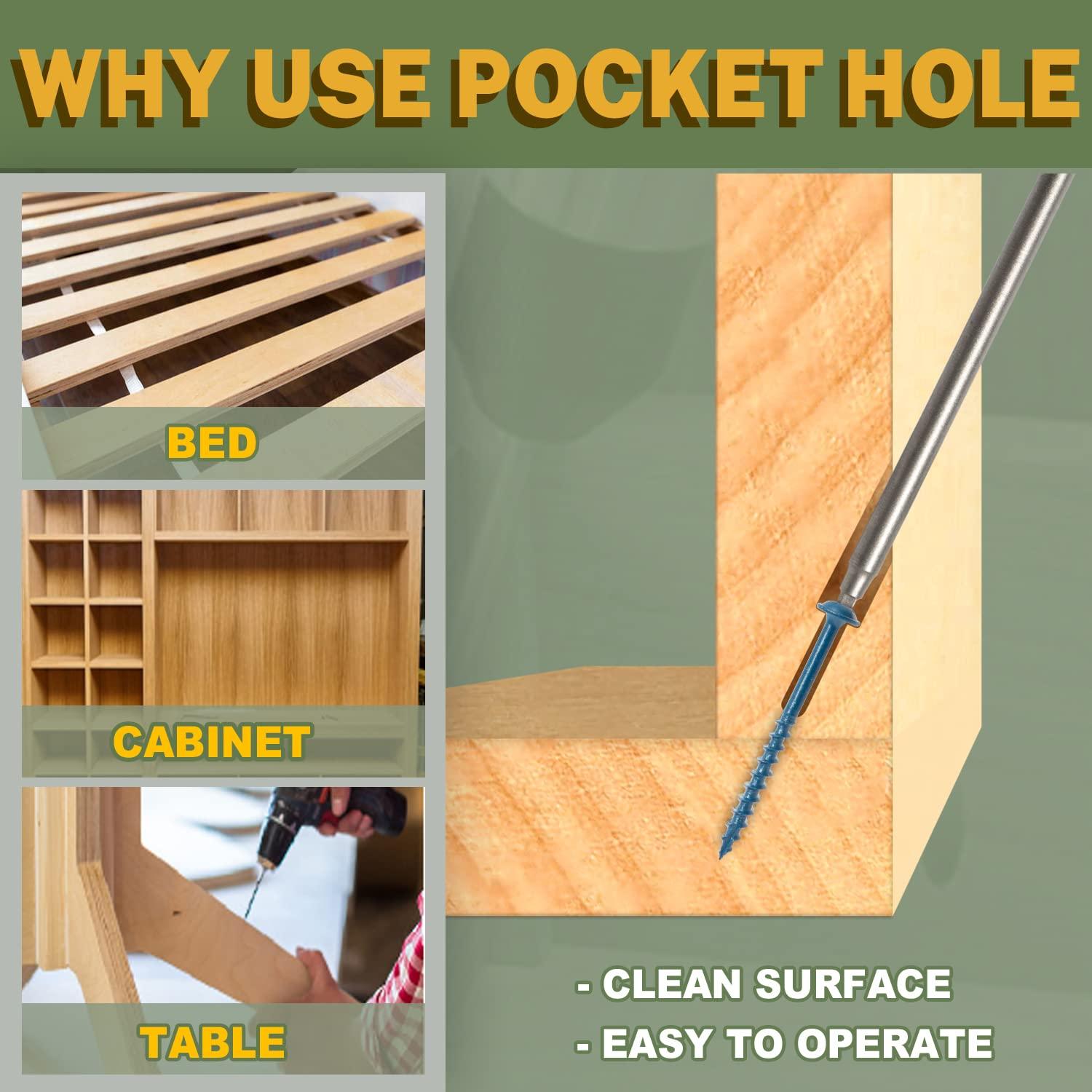 Kit de Tornillos de Agujero de Bolsillo LIONMAX 450PCS