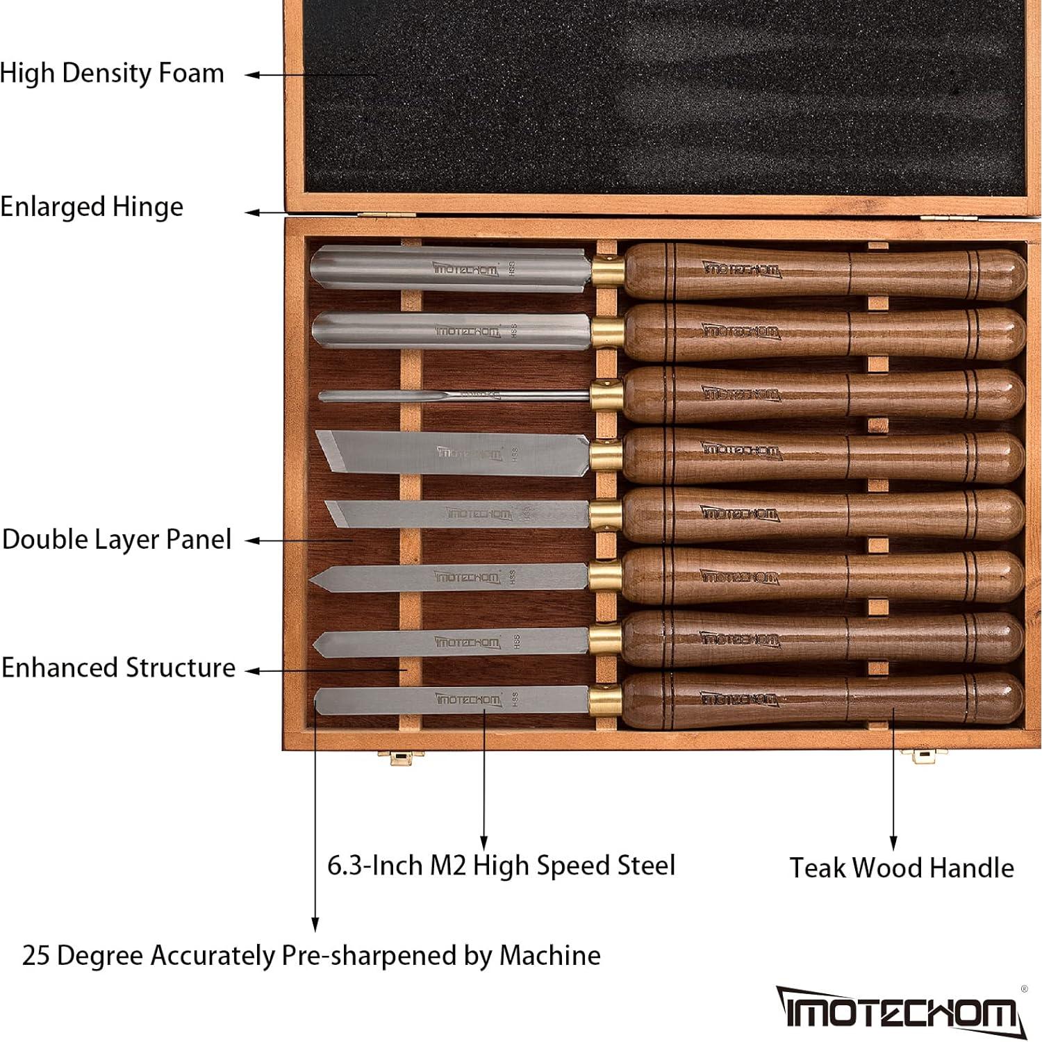 Juego de 8 Herramientas de Torneado HSS IMOTECHOM con Caja