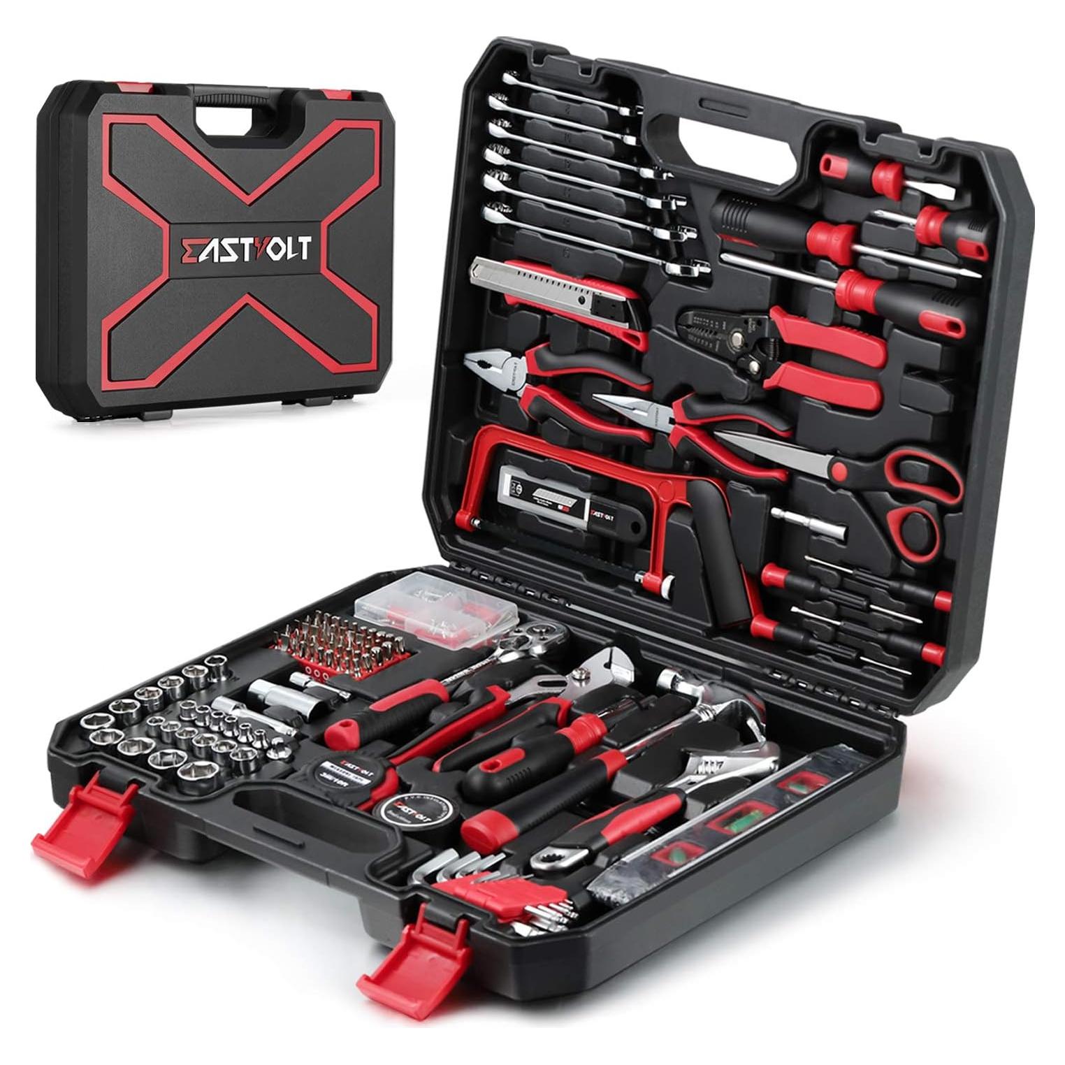Kit de Herramientas Eastvolt 218 Piezas para Hogar y Auto