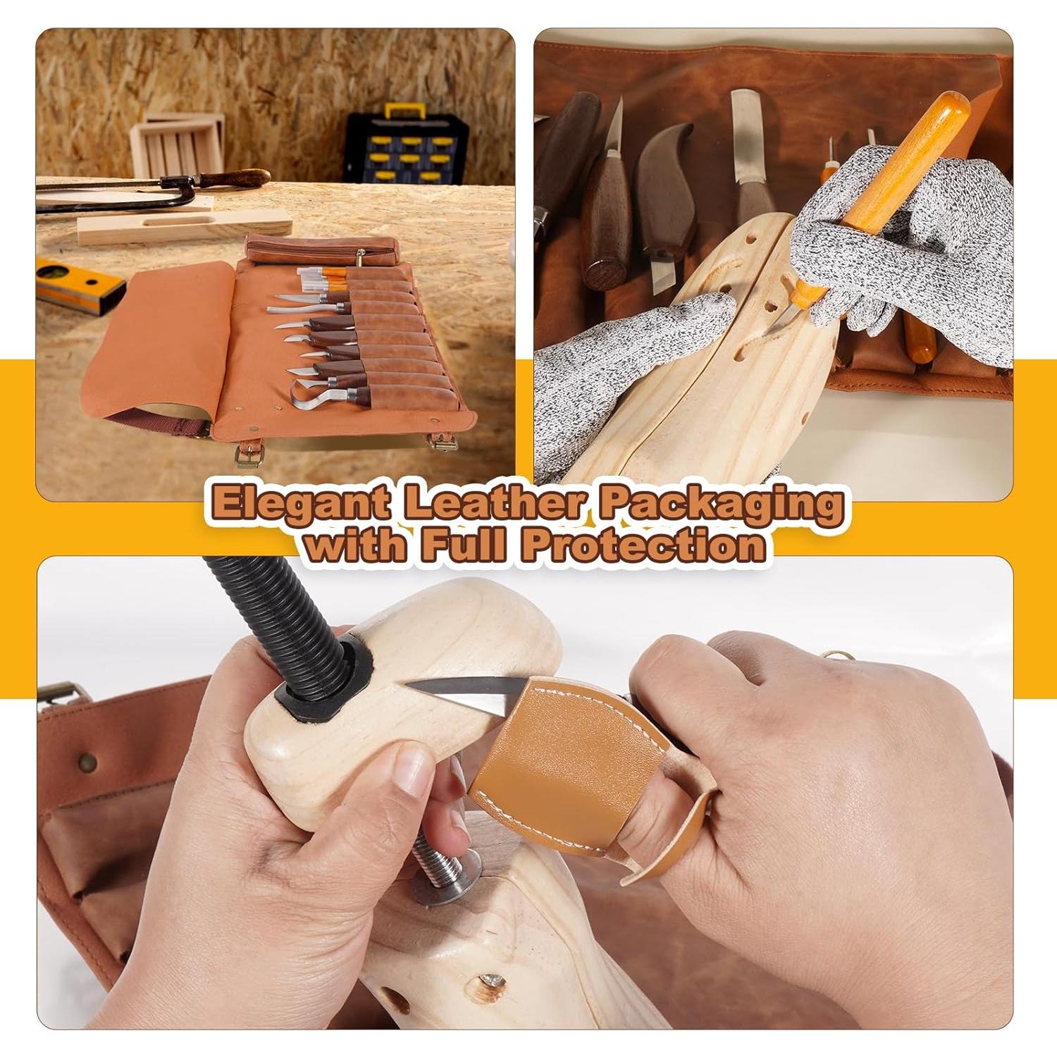 Kit de Tallado en Madera TOMCHY - 28 Herramientas Ergonómicas