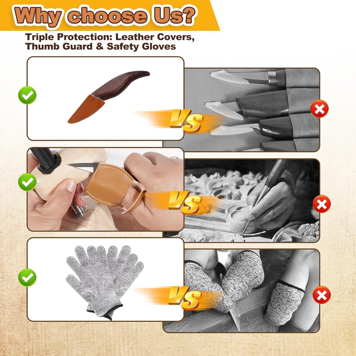 Kit de Tallado en Madera TOMCHY - 28 Herramientas Ergonómicas