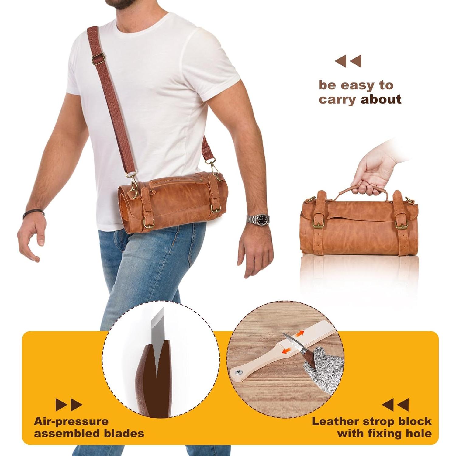 Kit de Tallado en Madera TOMCHY - 28 Herramientas Ergonómicas