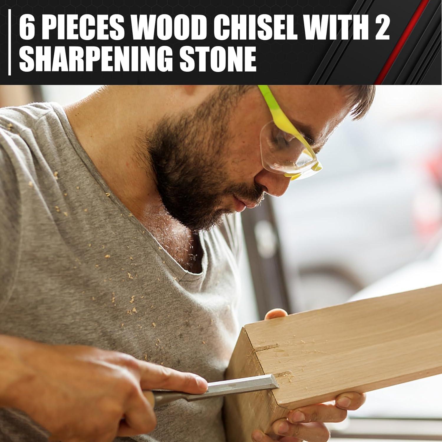 Cinceles de Madera C&T 8 Piezas con Estuche y Piedras