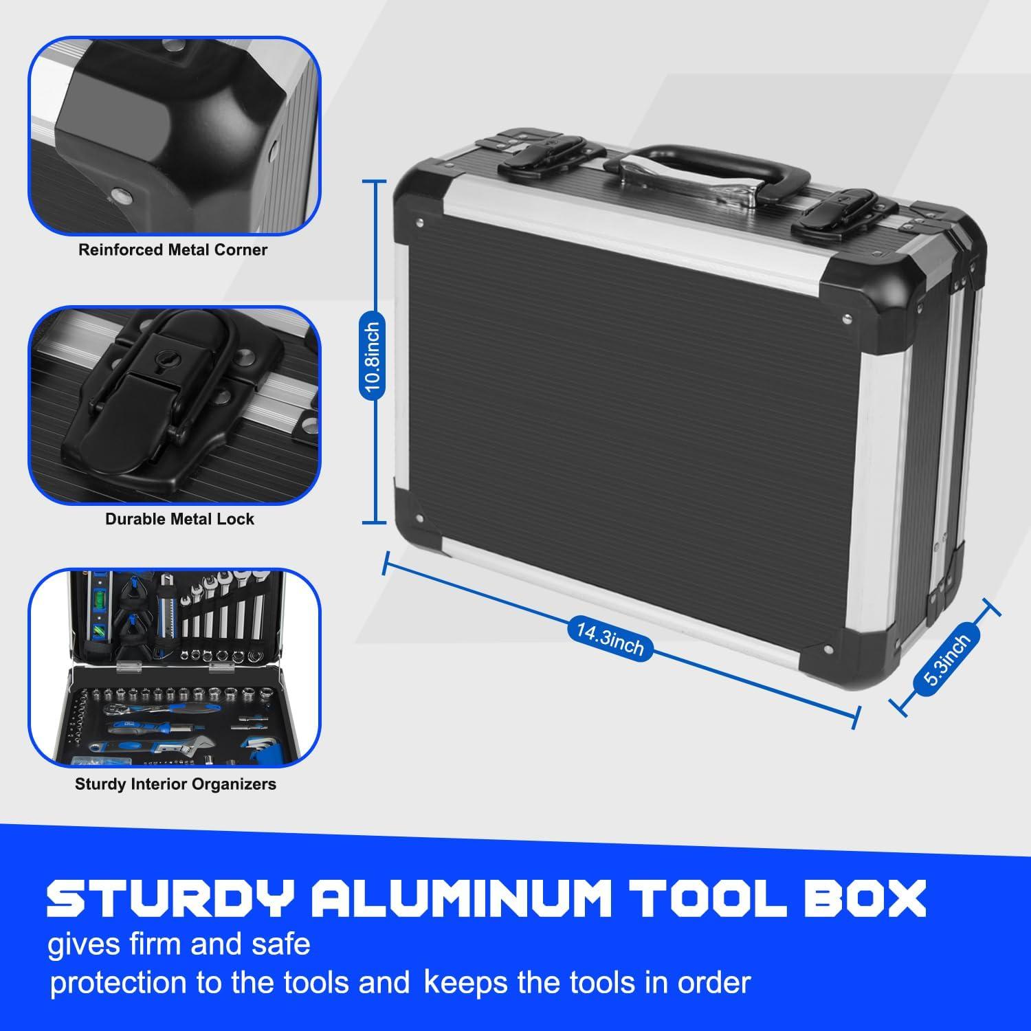 Kit de Herramientas Prostormer 259 Piezas con Caja de Aluminio