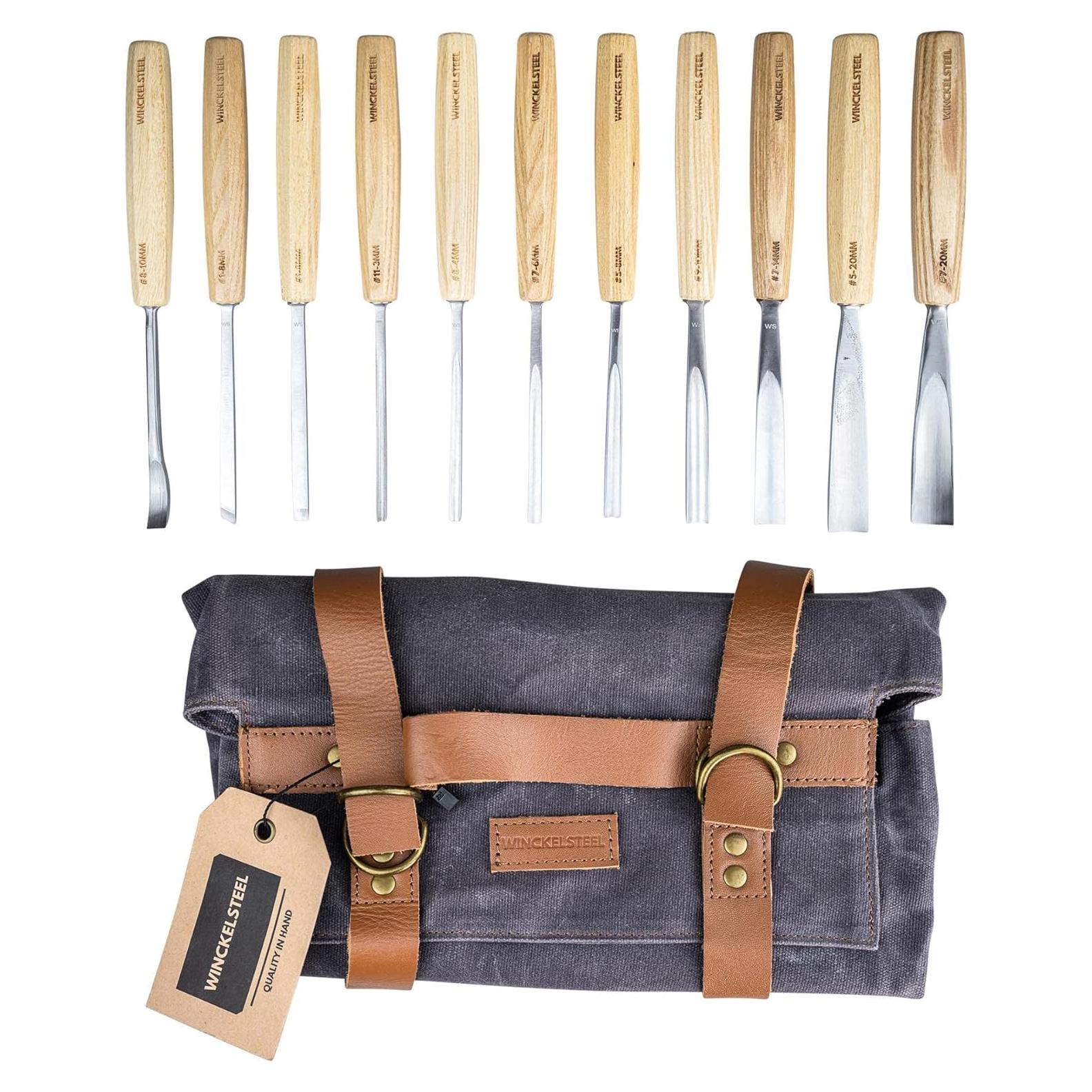Juego de 12 Cinceles de Madera Winckelsteel - Alta Calidad