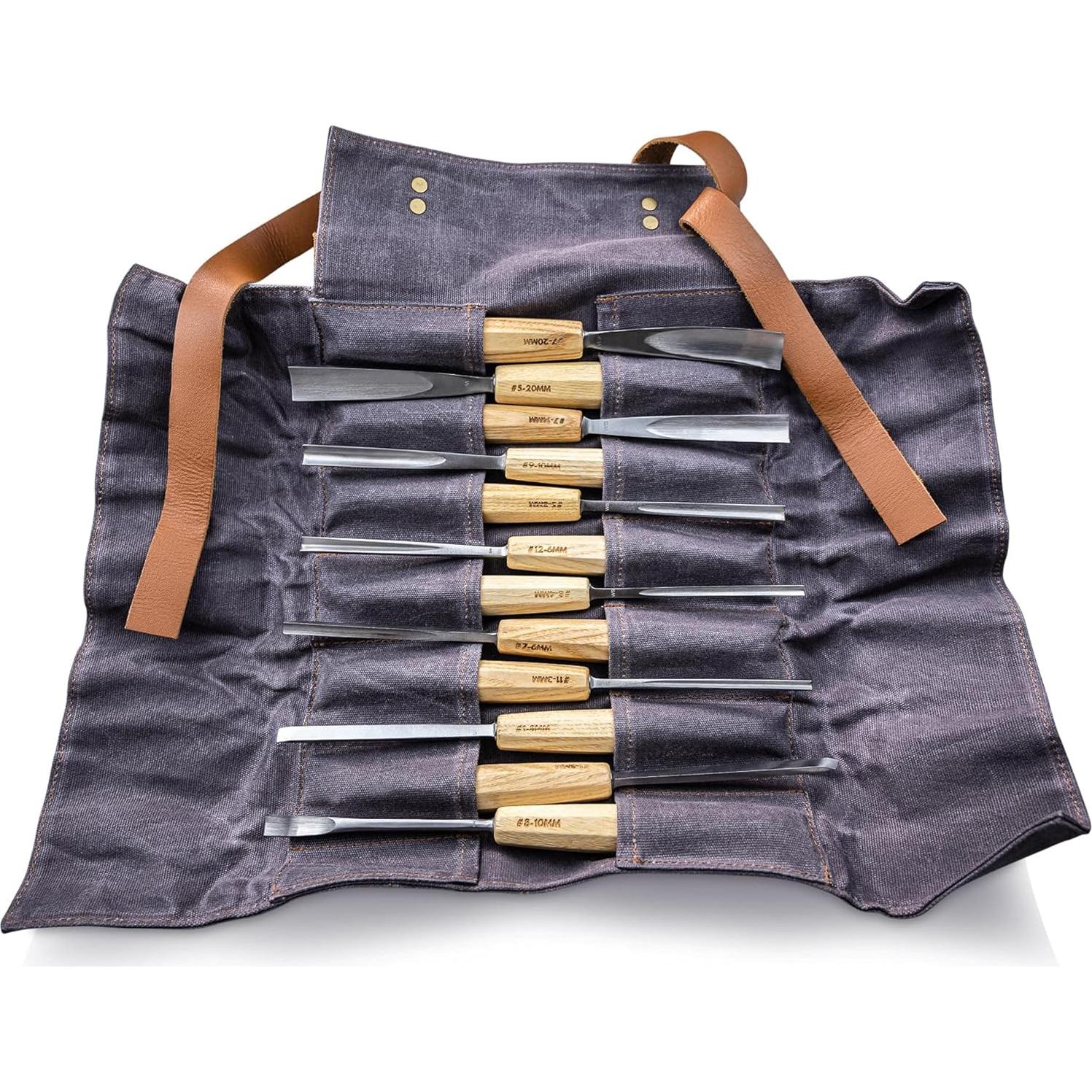 Juego de 12 Cinceles de Madera Winckelsteel - Alta Calidad