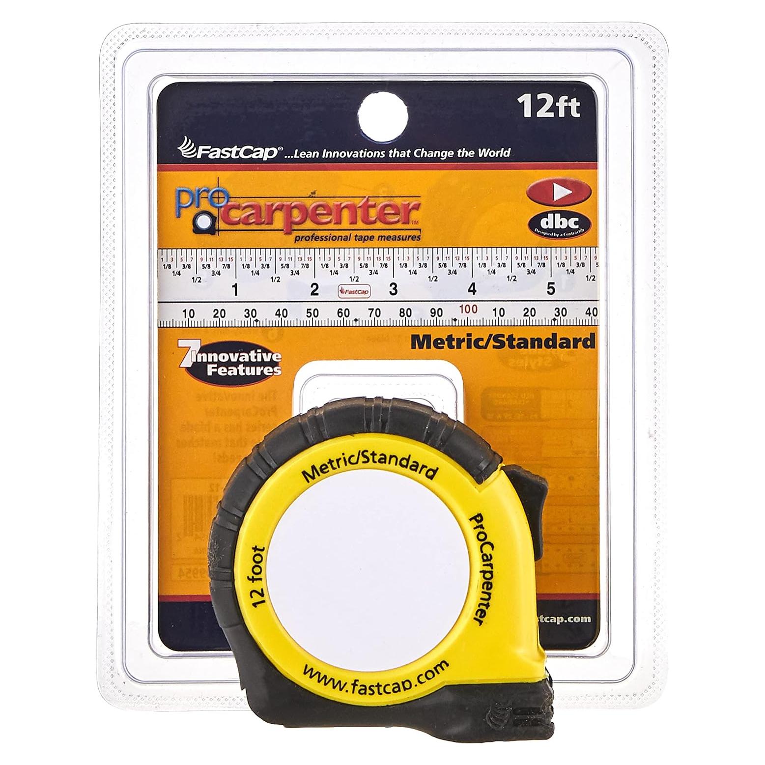 Cinta Métrica FastCap ProCarpenter 3,66 m con Clip y Bloqueo