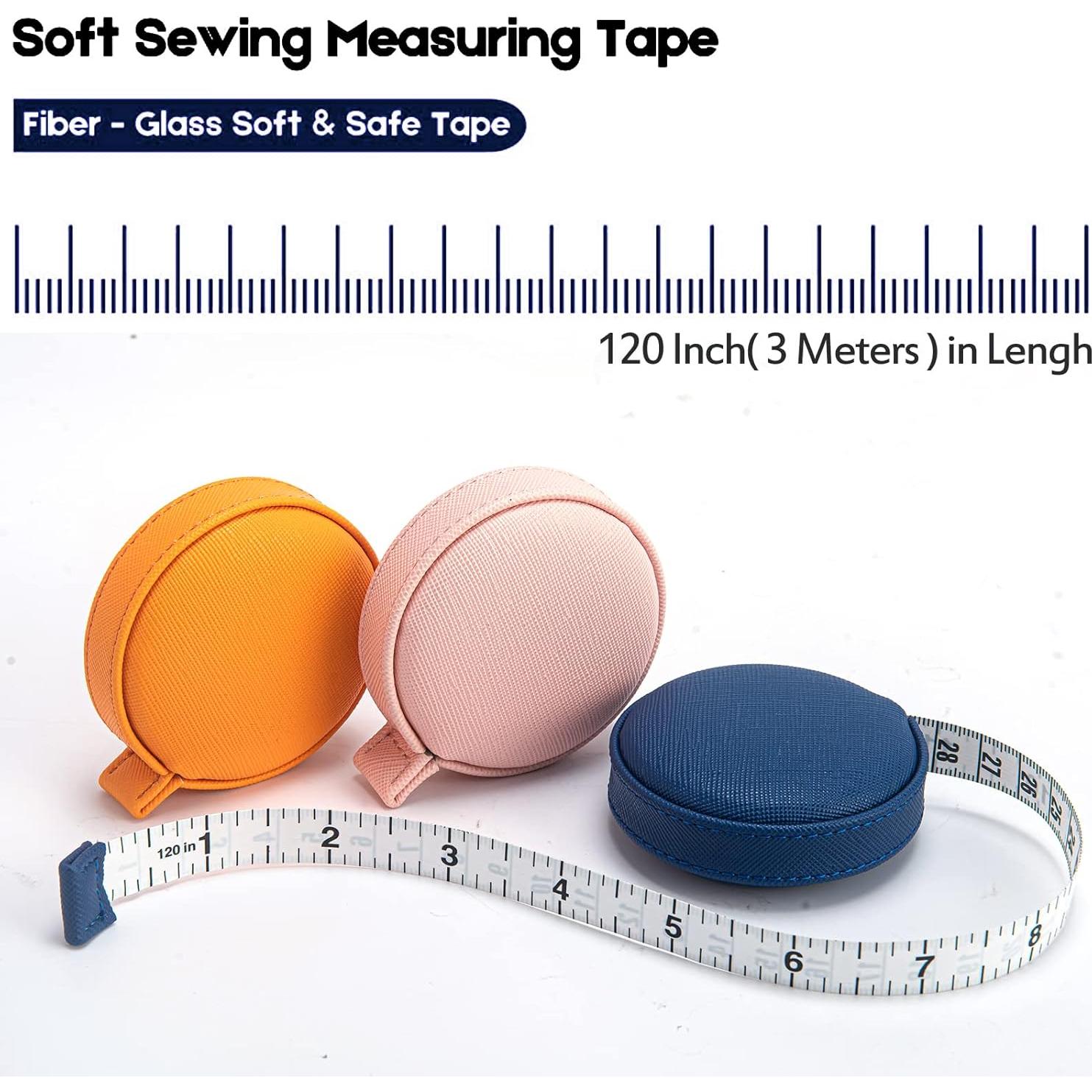 Paquete de 3 Cintas Métricas L1 3m Doble Cara Retráctil