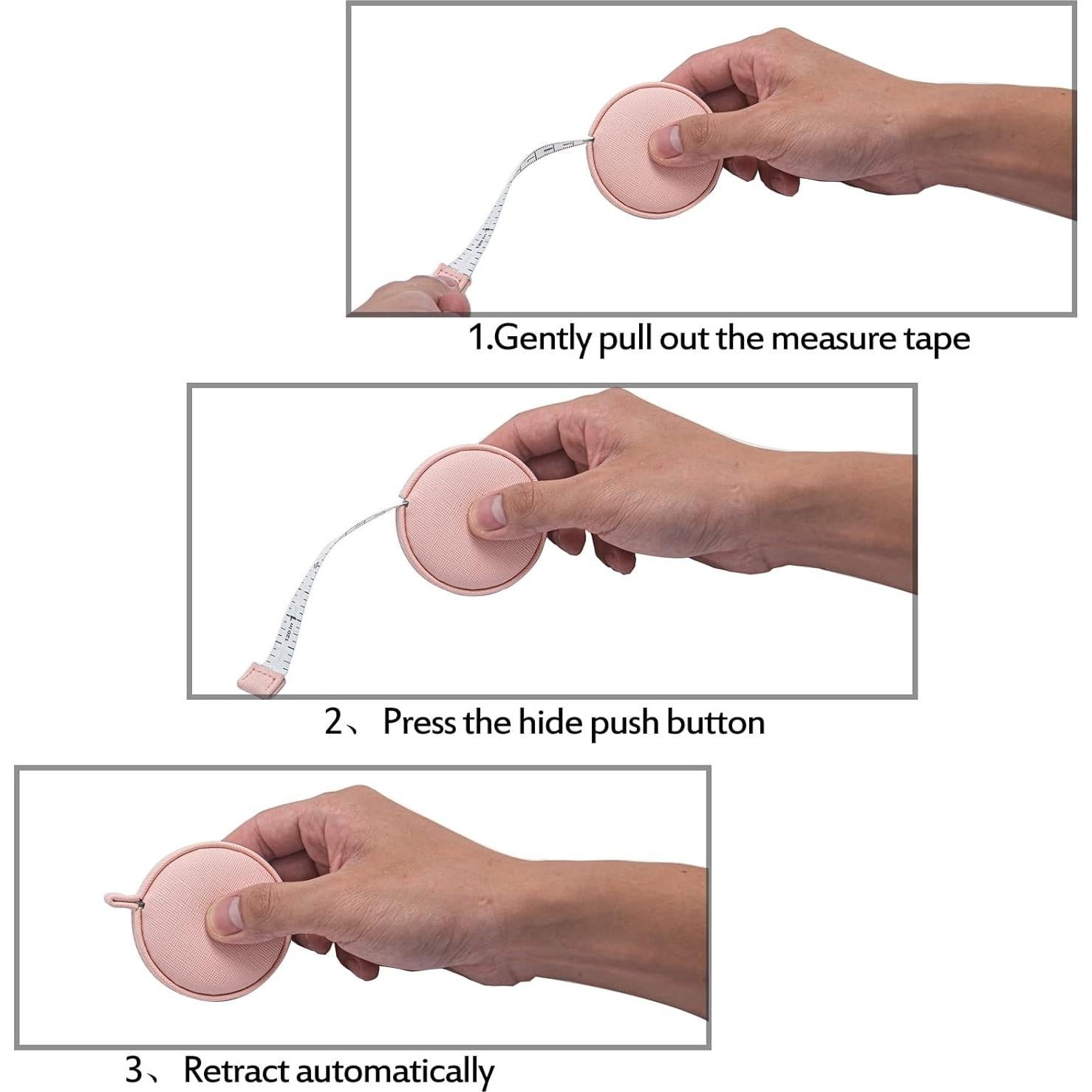 Paquete de 3 Cintas Métricas L1 3m Doble Cara Retráctil