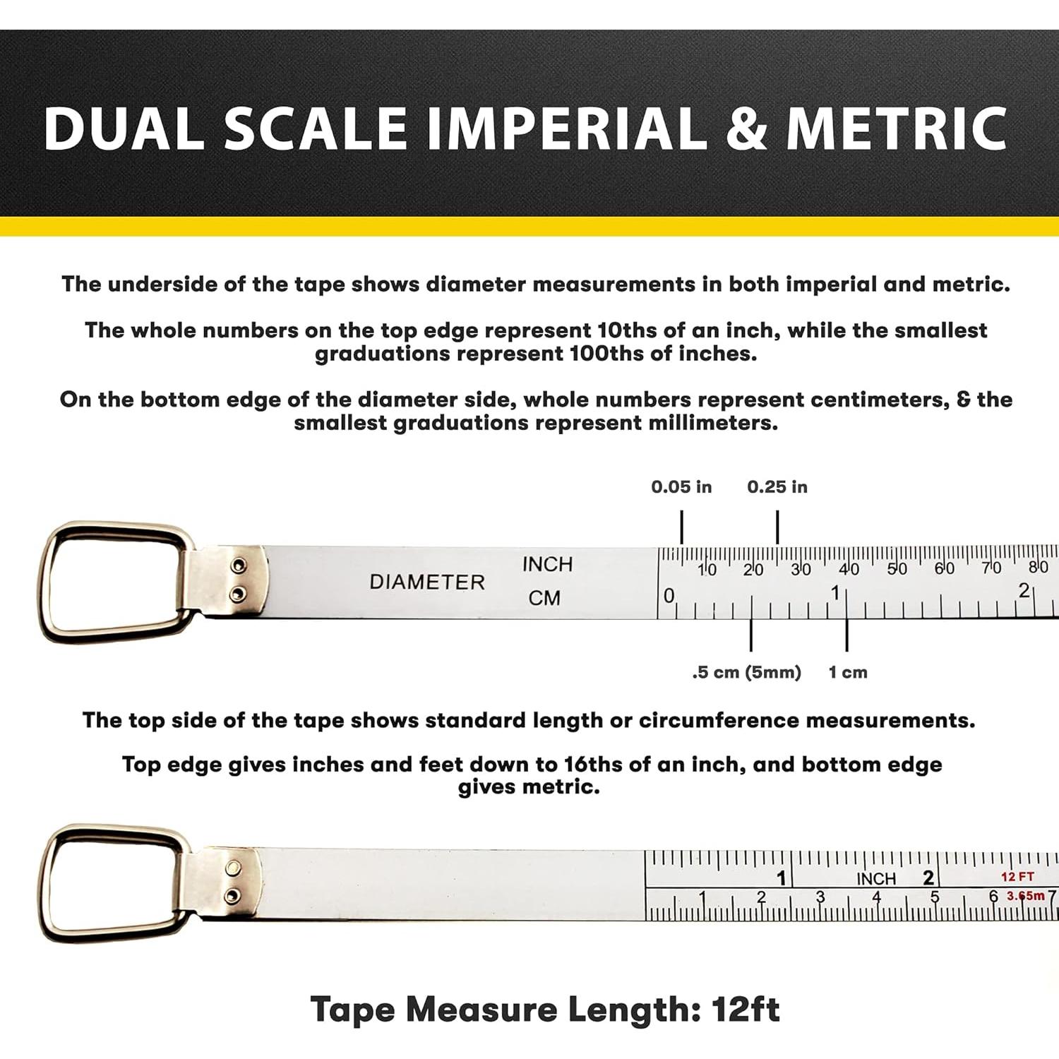 Cinta Métrica Perfecta DCT120 3.5m Diámetro Cilíndrico