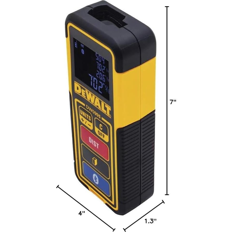 Medidor de Distancia Láser DEWALT DW099S 30,48 m Bluetooth
