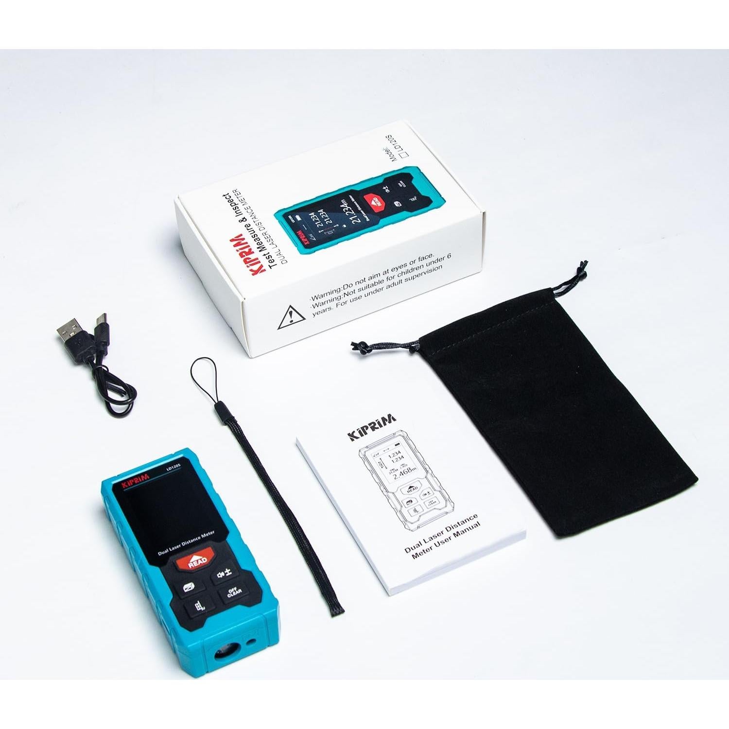 Medidor de Distancia Láser Kiprim LD120S 120m Preciso