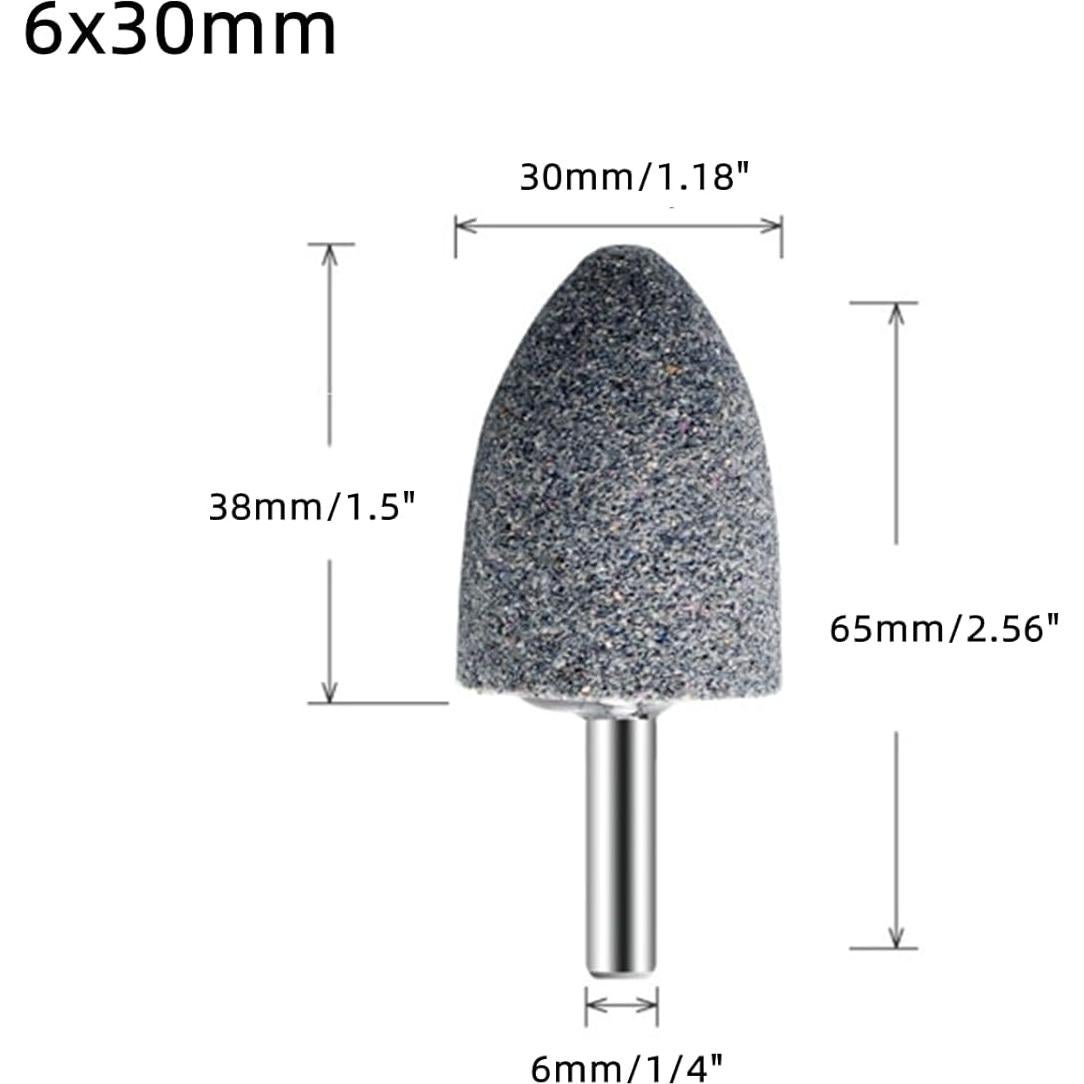 Muela Cono 30mm dophee 10 Piezas Óxido de Aluminio