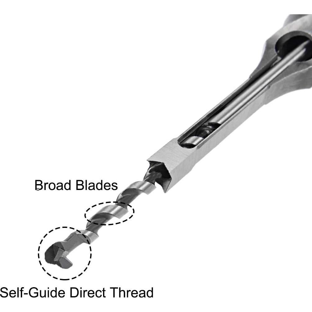 Broca Cuadrada uxcell 6.35mm Acero Alto Carbono 160mm