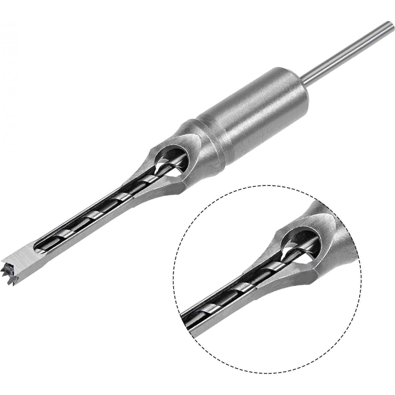 Broca Cuadrada uxcell 6.35mm Acero Alto Carbono 160mm