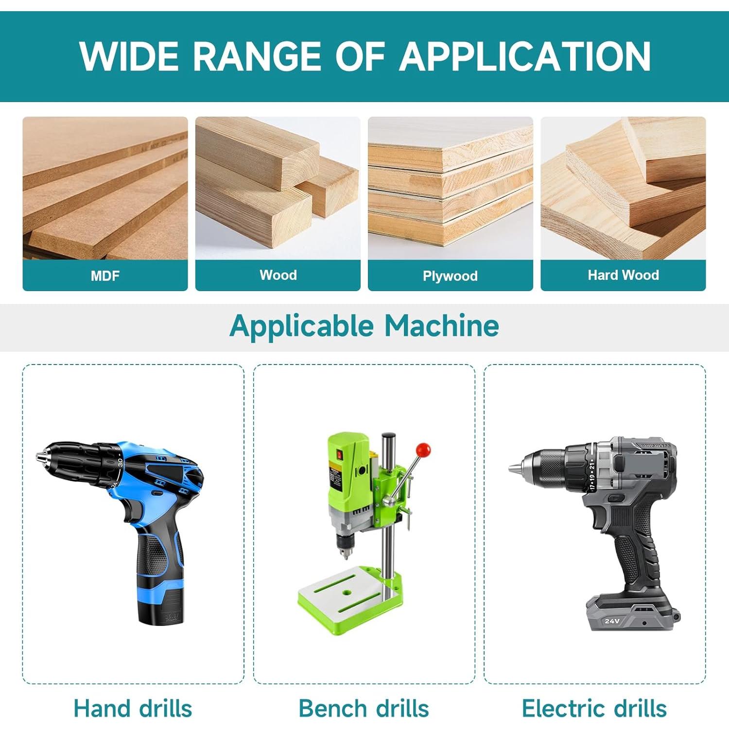 Juego de 5 Brocas de Avellanado Fivelake Ø 8mm HSS