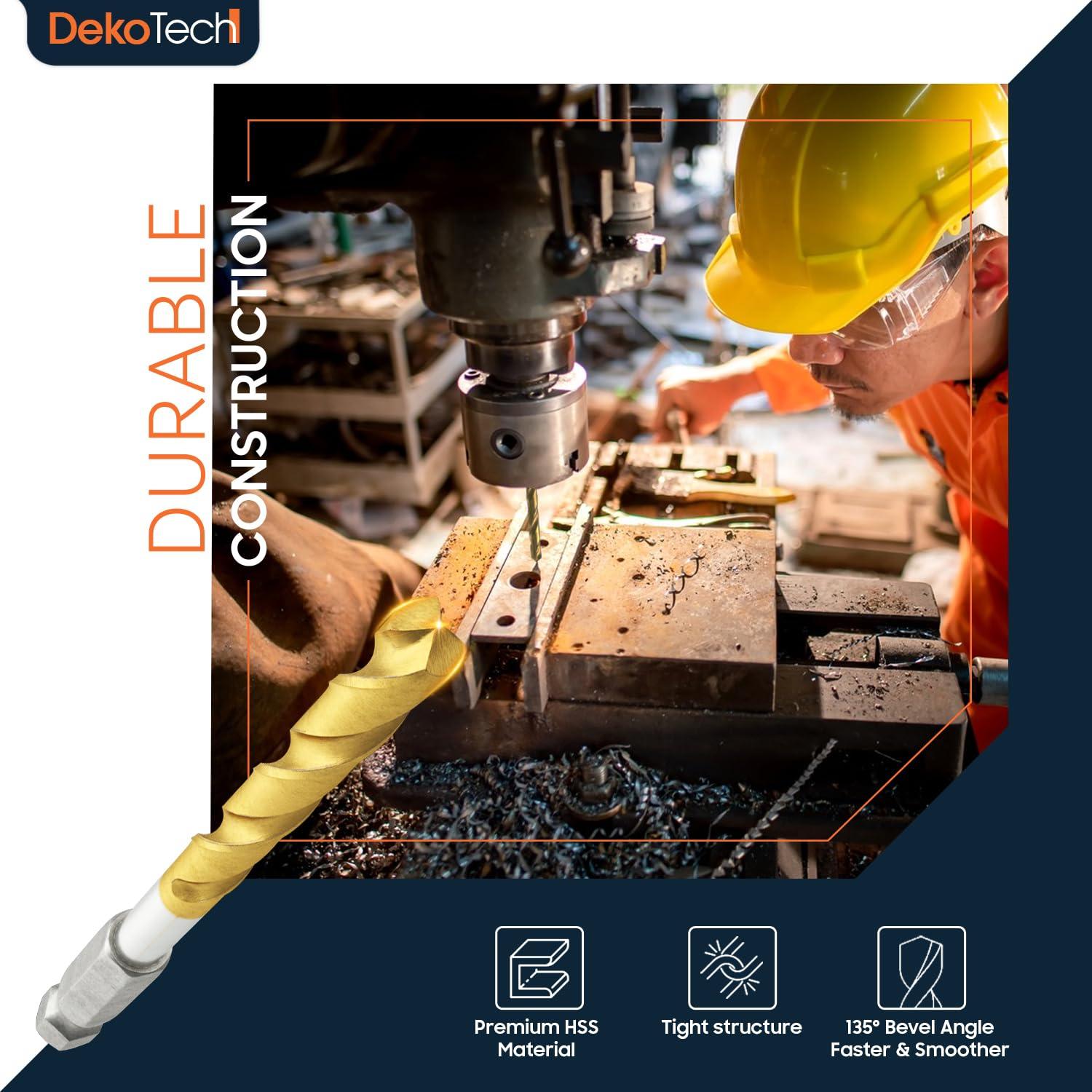 Juego de brocas DekoTech 13 piezas 1.5-6.5mm acero titanio