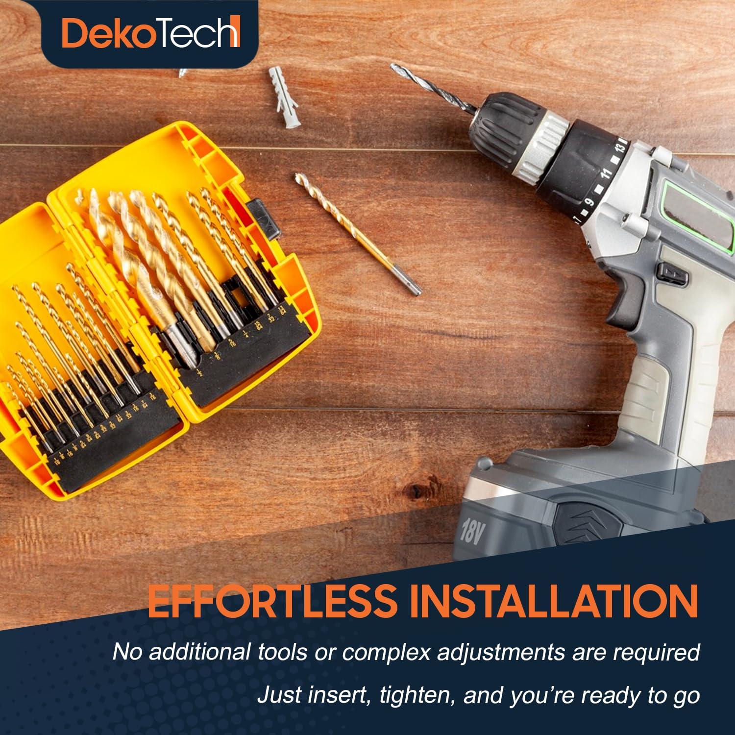 Juego de brocas DekoTech 13 piezas 1.5-6.5mm acero titanio