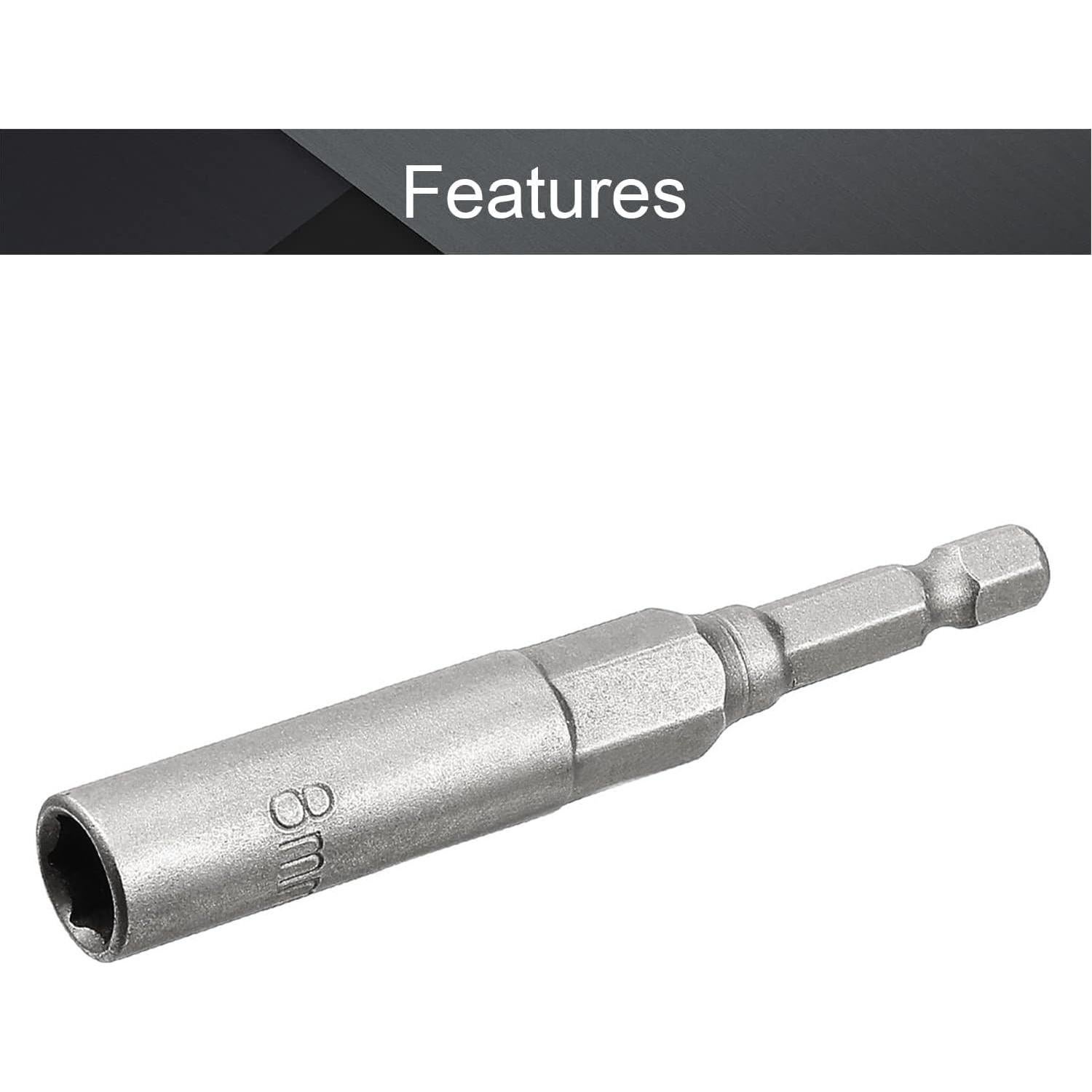 Utoolmart 2 Pcs Cambiador Rápido Hexagonal 8mm 80mm