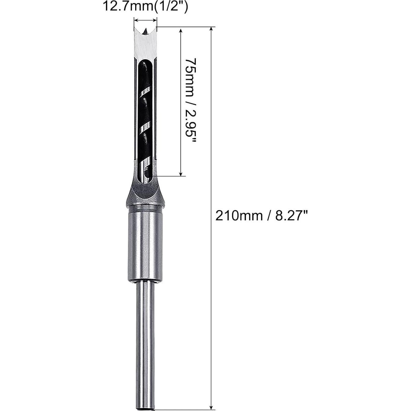 Broca Cuadrada 12.7mm uxcell Acero Alta Velocidad Carpintería